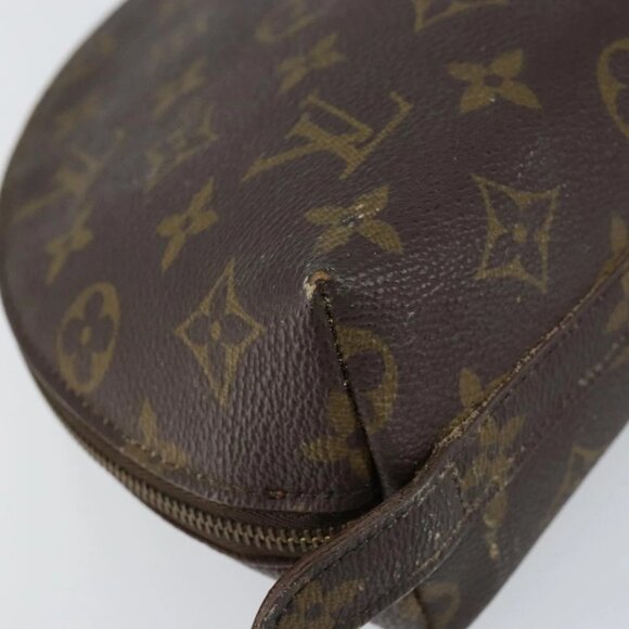 LOUIS VUITTON Monogram Trousse Demi Ronde Cosmetic Pouch M47520 LV Auth 150155 - Picture 4 of 16
